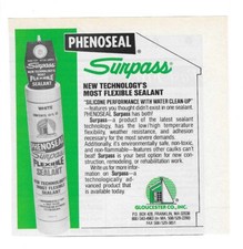 1988 Phenoseal Surpass Flexible Sealant Vintage Home Improvement Advertisement