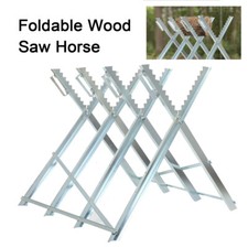 SAW HORSE WOOD LOG HOLDER METAL CHAINSAW LOG CUTTING BENCH STAND 80KG LOADING