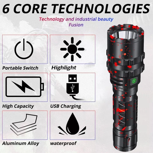 20W hohe Leistung P50 LED Taschenlampe Outdoor Wandern Camping Arbeit Fackel - Bild 10 von 16