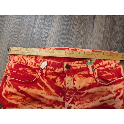 Robin's Jean Red Tiger Stripe Denim Jeans Long Flap Embellished Pockets 34 - Picture 7 of 8