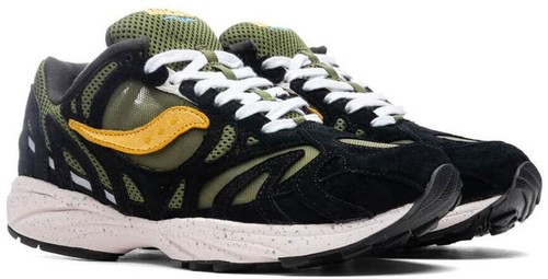 Saucony Grid Azura 2000 Mens SZ 9.5 Cream Green Yellow  display picture 1