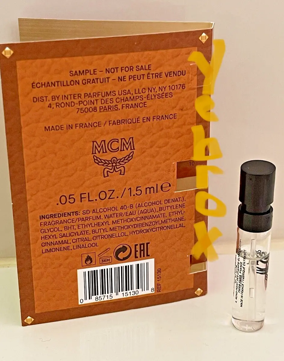 MCM Eau de Parfum EDP Sample Spray Vial .05oz 1.5ml New In Card, L@@K!