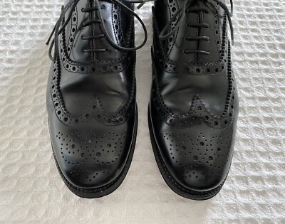 CHURCH'S Burwood 38.5 / US women's 8.5 Black Leather Wingtip Full