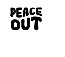 New Peace Out Vinyl Decal for Cars Crafts walls tumblers cups bottles Signs