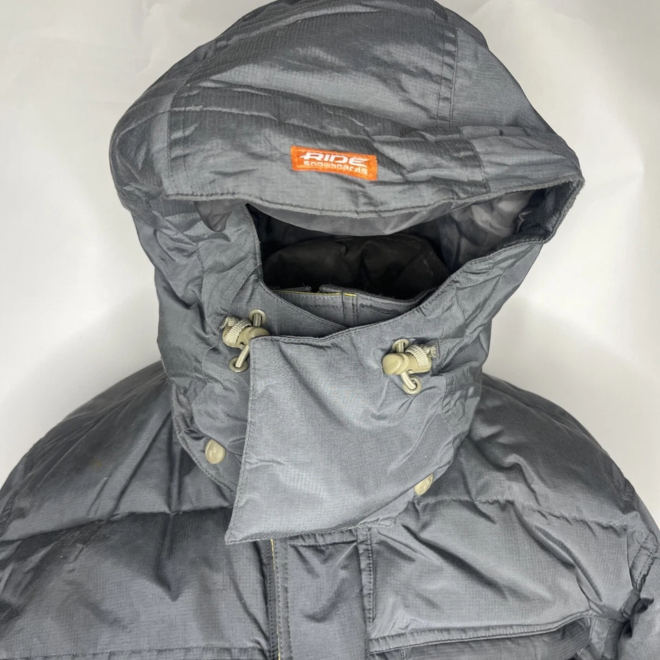 Ride Snowboards Ride Dry Snowboarding Esquí Chaqueta Gris Amarillo Invierno Con Capucha Talla Xs Foto 2 de 4