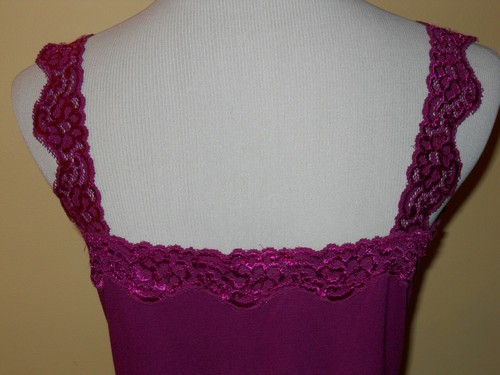 ONE WEST New York Purple Fuchsia Spaghetti Strap Tank Top Shirt Cami Sz S NWOT - Picture 5 of 6