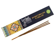 Sweetgrass + Cedar Incense Sticks by Tribal Soul - One Box (15g)