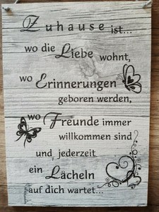 Din A4 Schild Holzschild Zuhause Ist Handgemacht Tapete