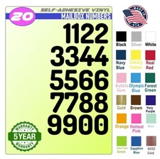 20 Mailbox,Car, Doors, Toolbox,Lockers,Window,MODERN STYLE Decal NUMBER [ DOSIS
