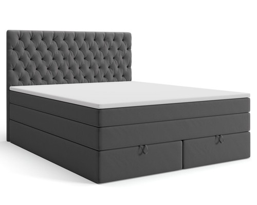 Boxspring-Bettbezug 180x200cm - Elastischer Bettkasten-Schoner In Schwarz