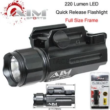 AIM SPORTS 220 Lumen LED Flashlight Full Size with Quick Release Mount