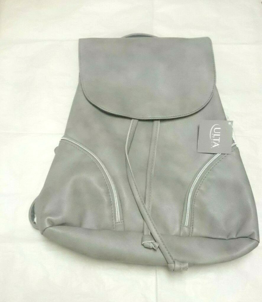 Ulta Fashion Backpack Light Gray Faux Leather NEW | eBay display picture 2