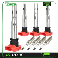4x Ignition Coil & Iridium Spark Plug Kits For 09-2016 Volkswagen Tiguan 2.0L l4