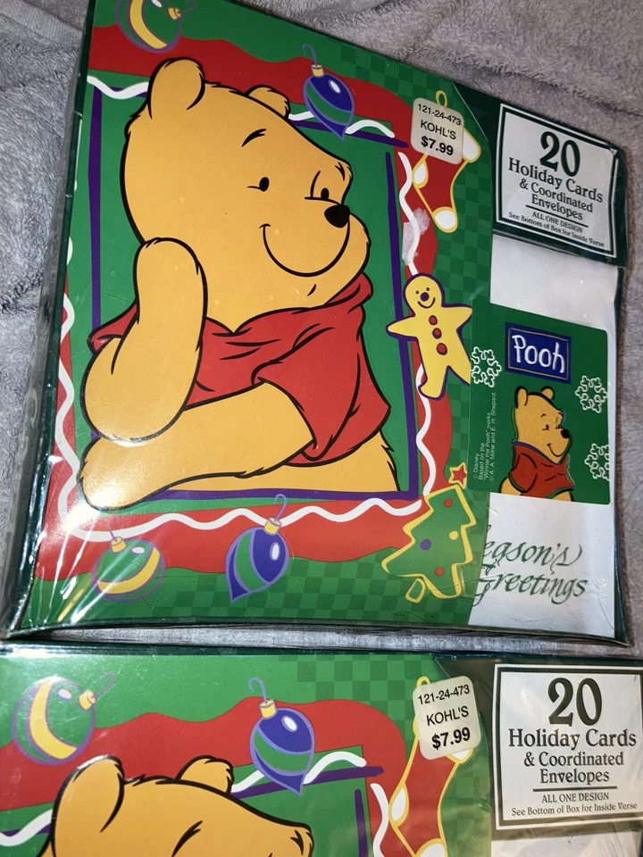 Tarjetas de felicitación y sobres de colección 1999 Disney Winnie The Pooh Cleo nuevos sellados Foto 3 de 4