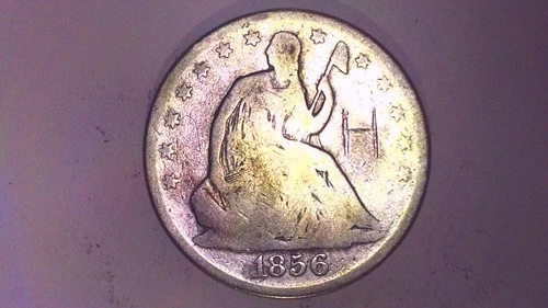 1856-O ARROWS SEATED LIBERTY HALF DOLLAR WELL CIRCULATED NICE ALBUM FILLER