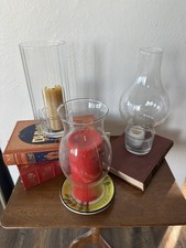 clear glass hurricane candle shadeDome cloches tall holder home decor minimalist