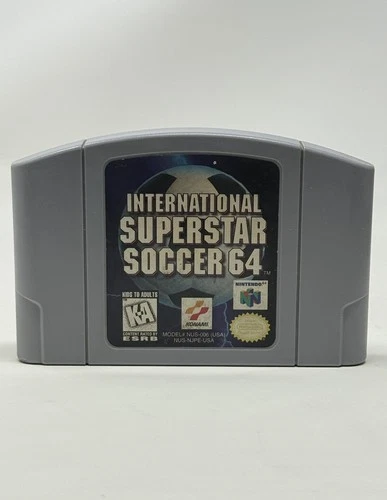 International Superstar Soccer 64 Nintendo 64 N64 Authentic Tested Cleaned Pins!