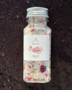 Peacoeye Relax Rose Bath Salts 8 oz Unisex - White & Pink Color