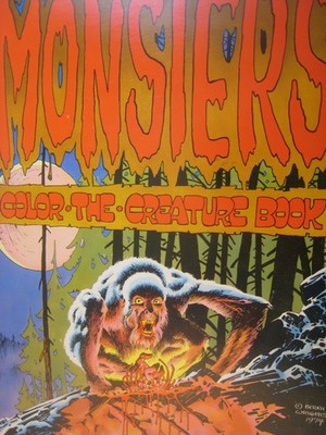 BERNI WRIGHTSON MONSTERS COLORING BOOK 1974 original 1st print in FINE+