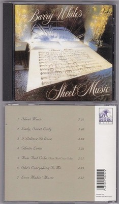 Barry White Sheet Music Aquarius Music CD