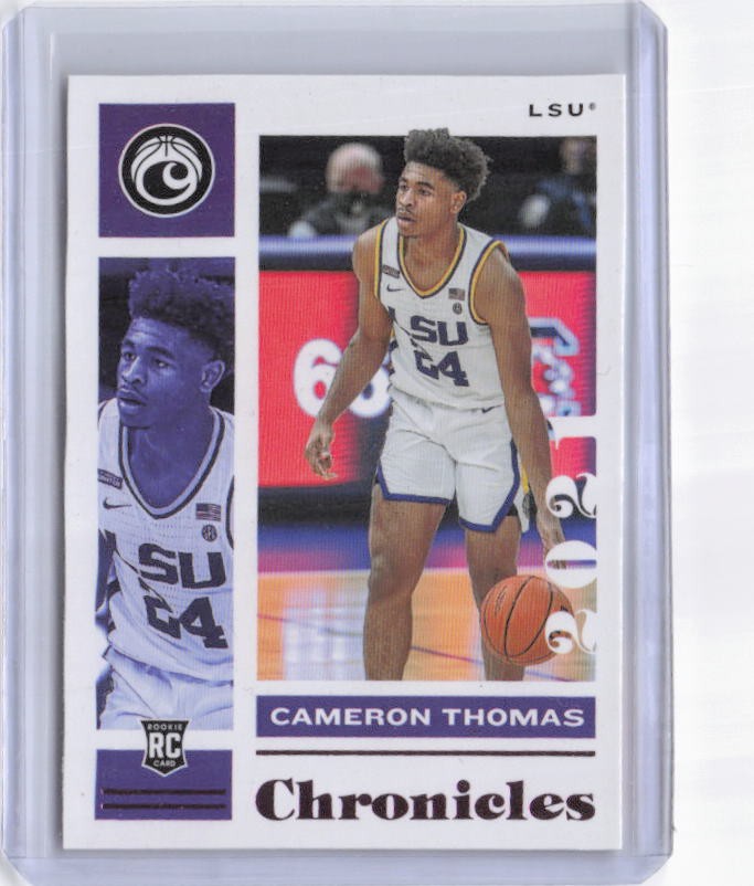 2021 Panini Chronicles Draft Picks Cameron Thomas Pink #15 Rookie