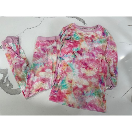 Little Sleepies Tie Dye Pajamas Cotton Candy Kids Size 9/10