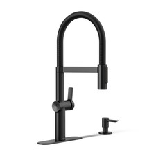 KOHLER Koi Pre-Rinse Spring Matte Black Single Handle Kitchen Faucet OPEN BOX