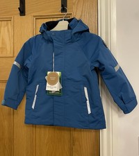 Polarn O. Pyret 2-3 Blue Waterproof Shell Jacket Stormy Windproof Jacket New