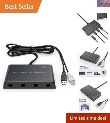 Wireless Experience with GameCube Controller Adapter for Wii U & PC (4 Ports)