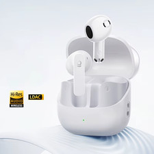 Bass BS1 NC -40Db Realtime Adaptive ANC Wireless Earbuds Bluetooth 6.0 Semi-Open