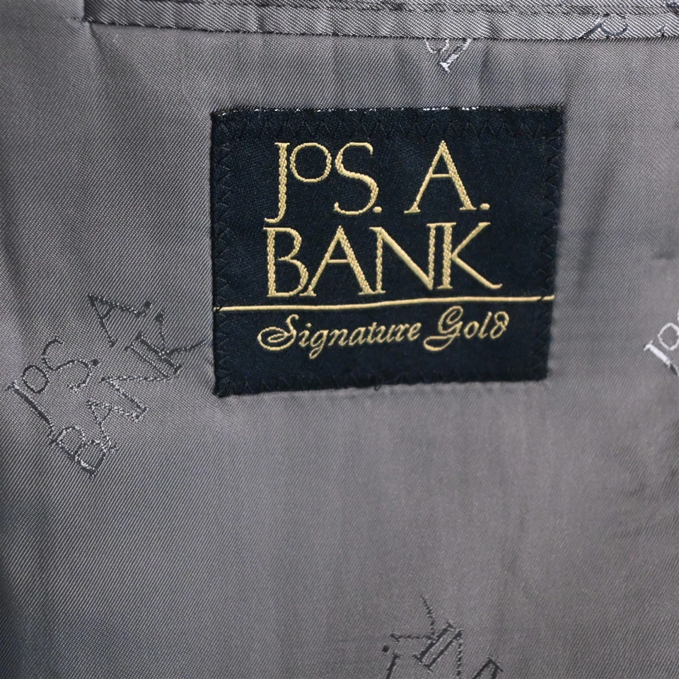 Traje de hombre Jos A Bank 43L 44L 34x32 verde oliva cuadros Glenn 100 % lana Foto 4 de 4