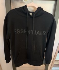 Essentials FEAR OF GOD Hoodie-Black-Women SMALL-PTP19 Length24