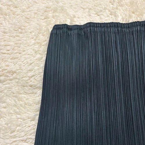 PLEATS PLEASE ISSEY MIYAKE Black Pleated Long Skirt Size S From Japan USED - Picture 2 of 13