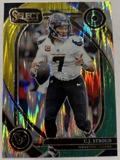 2024 Select C.J. Stroud Club Green and Yellow Prizm Shock #233 Texans