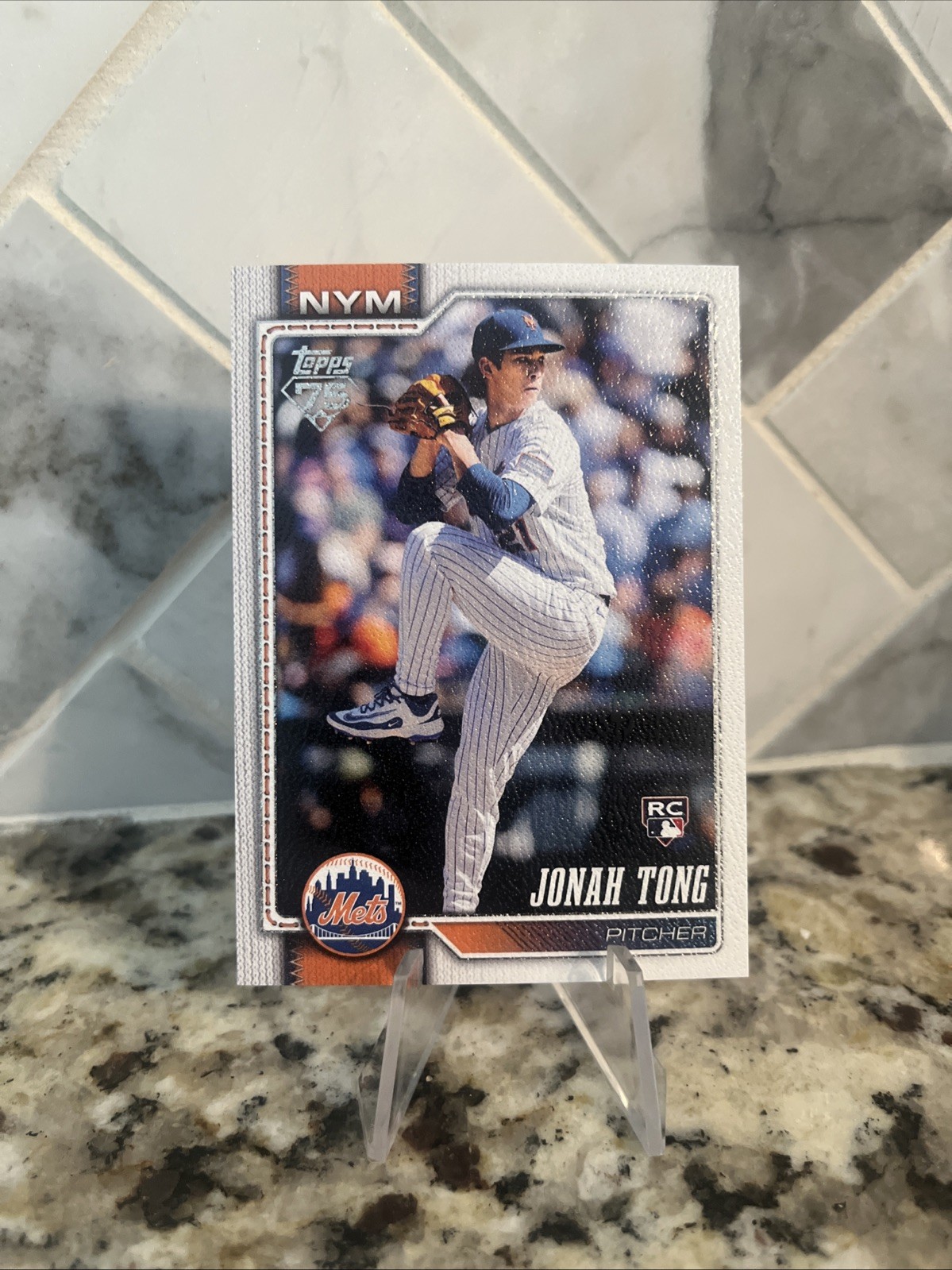 Topps 2026 Series 1 Jonah Tong #4 RC Canvas /50 SSP🔥Rookie Card New York Mets
