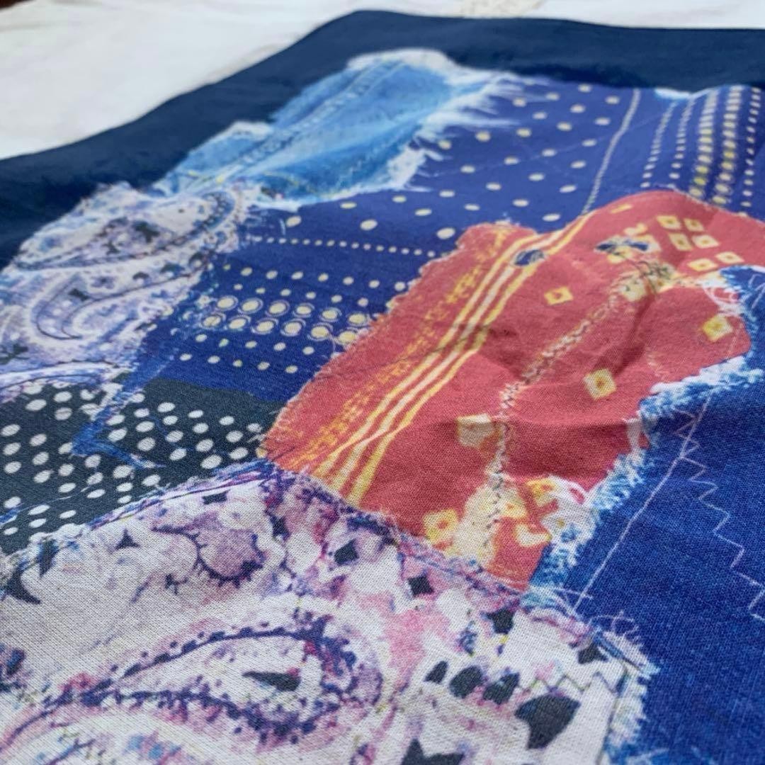 KAPITAL Selvedge Bandana Boro Navy 56x55cm Cotton Made in Japan | eBay
