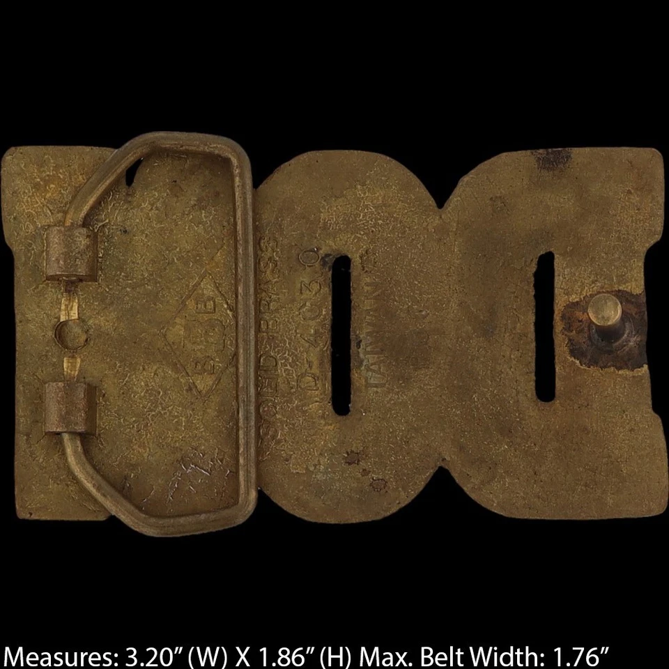 Hebilla de cinturón vintage de latón Don Donald Name retro hippie occidental de la vieja escuela años 70 Foto 4 de 4