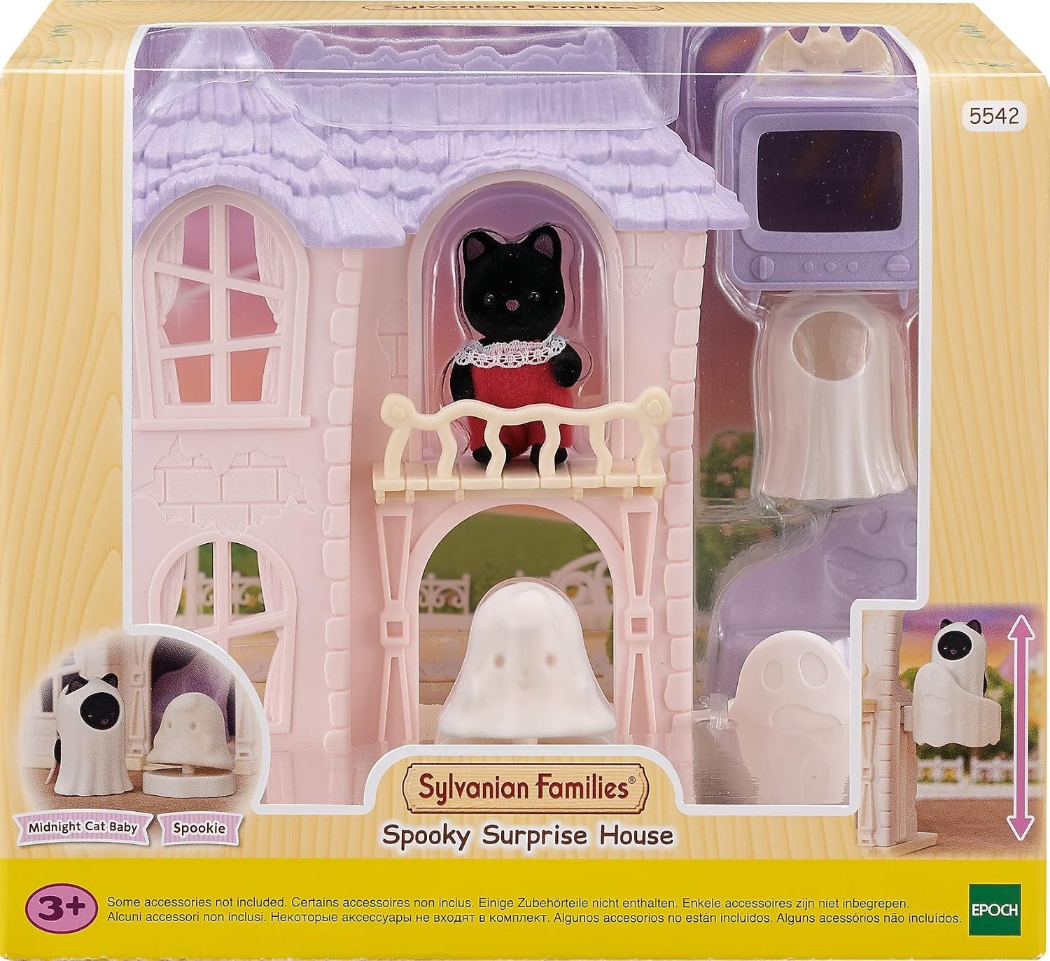 Sylvanian Families Spooky Surprise House 5542 Midnight Cat Doll Playset
