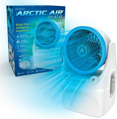 Arctic Air Ice Jet X3 Portable Air Cooler, Dual Mist Modes, Up to 8-Hour Cooling