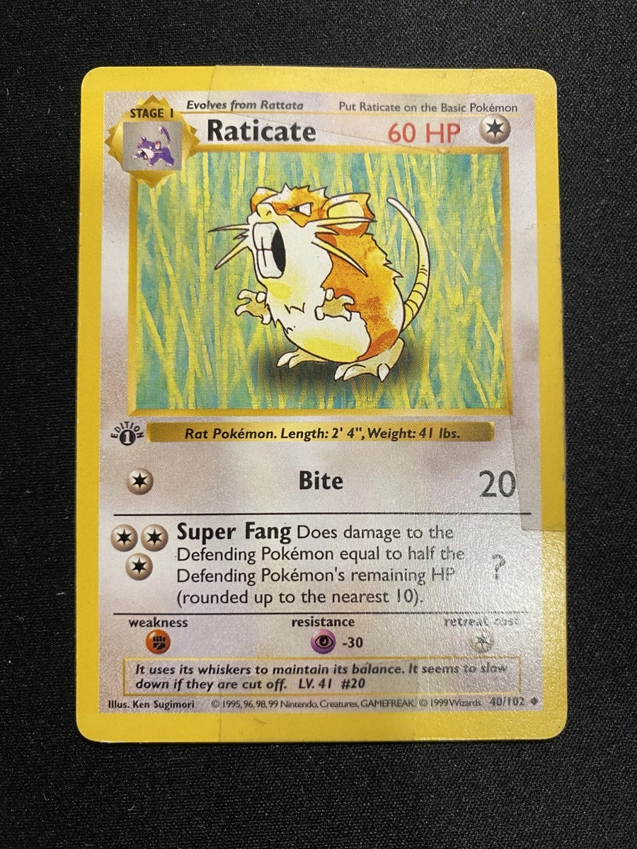 Raticate Pokémon TCG Cards for sale | eBay