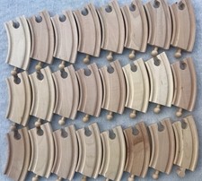 Vtg Brio Curved Wooden Train Track Small Curves Thomas Railway Lot 24 Montesori