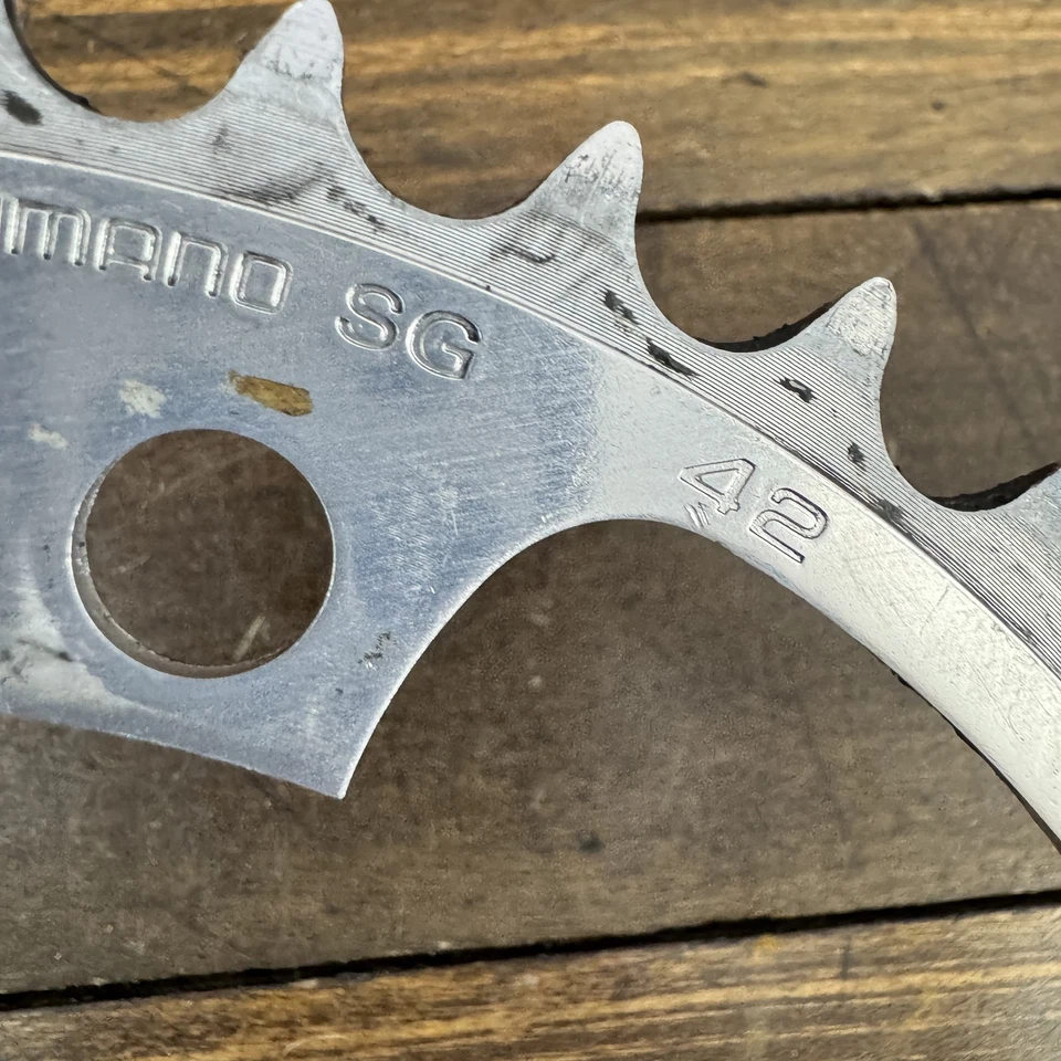 Shimano Dura Ace SG 42T Chainring 130 BCD 5 Bolt Vintage 7400 FC-7402 - Image 3 of 4