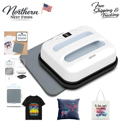 #ad Lightweight 12quot; x 10quot; Heat Press with Anti Overheating Ideal for Home Projects $145.99