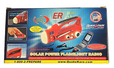 ER Emergency Ready Solar Powered Flashlight Radio Hand Crank 6N Red New