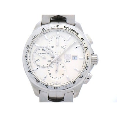 TAG HEUER Link Chrono Watch CAT2011.BA0952 Stainless Steel White Automatic Silve