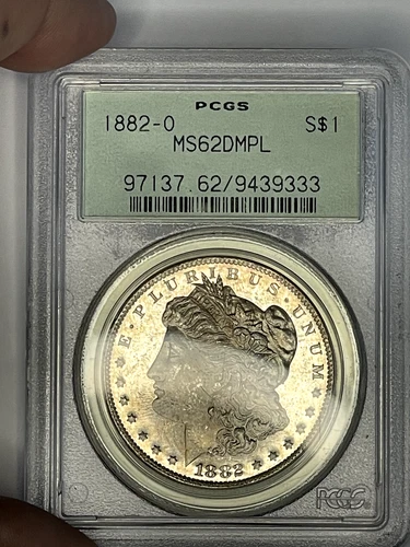 1882-O Morgan Silver Dollar $1 PCGS MS62 DMPL ~ OGH ~  Free US Shipping