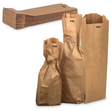 MT Products Pint Brown Paper Bags - Wine Bottle Gift Bags - Pack of 1000
