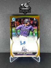 2023 Bowman Chrome Bryant Betancourt 1st True Gold Auto 41/50 Colorado Rockies