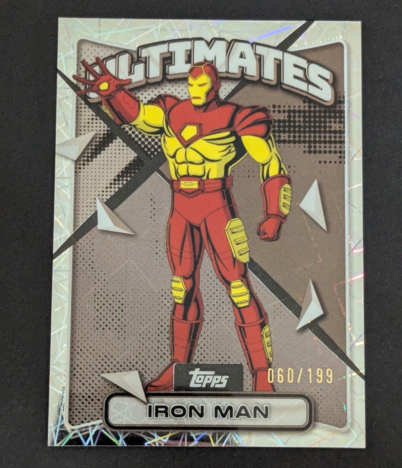 2025 Topps Finest X-Men '97 IRON MAN Ultimates Uncommon Laser 60/199 #57