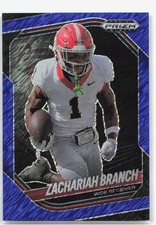 2025 Prizm Black NIL Zachariah Branch Blue Shimmer /35